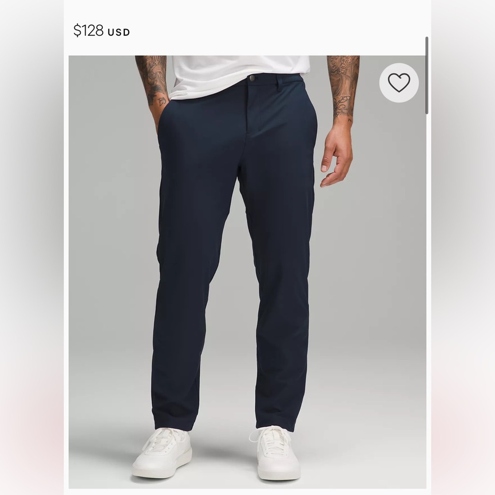 Lululemon Men’s Trouser Pants - Size 31 waist 34 length barely worn navy blue